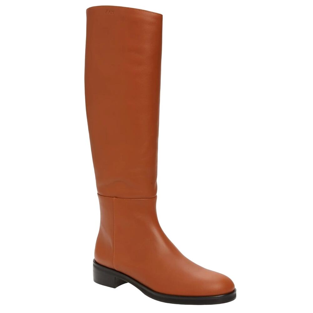 Frame Denim Le Ramsey Tall/Knee High Boot Sz 7.5 Brown/Tobacco Color Leather New